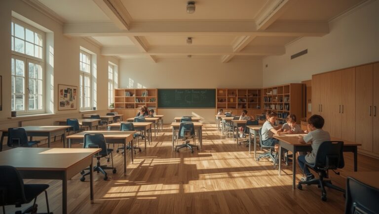 Réhabiliter une école ancienne en repensant entièrement le mobilier des élèves